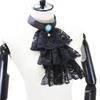Women Men Multilayer Lace Ruffle Fake Collar Gothic Victorian Detachable Jabot Collar Party Steampunk Clothing Accessory
