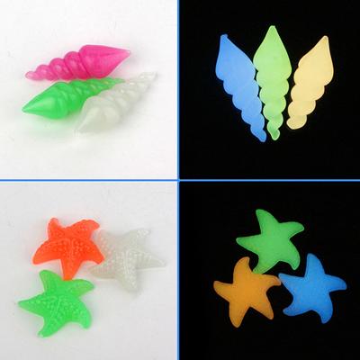 10Pcs Luminous Glowing Stones Starfish Shell Shaped Decorative Pool Landscape