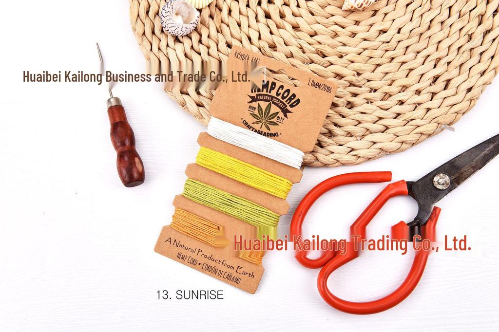 Colorful 1mm Waxed Hemp Cord for DIY, Hand-woven Crafts, 20yd Rope