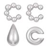 Chic European & American Oval Hollow Electroplated Ear Clip Earrings