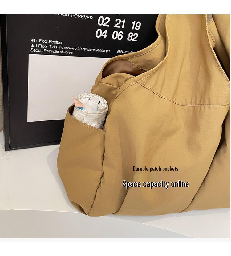Nylon Large Capacity Multi-Pocket Gym & Travel Bag - Japanese Style Casual Shoulder Bag for Moms