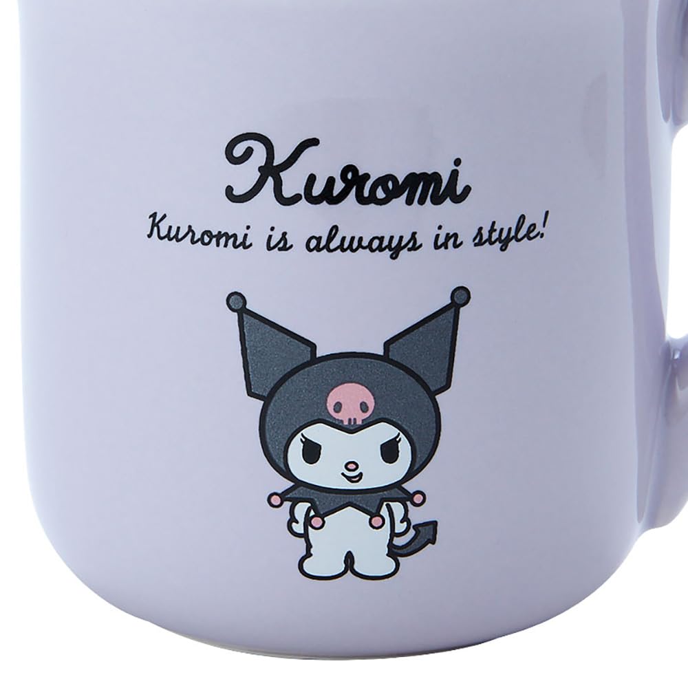 Sanrio Kuromi e Secador de Louça 422568 Caneca, Micro-ondas, Máquina de Lavar Louça, Seguro, Cerâmica,