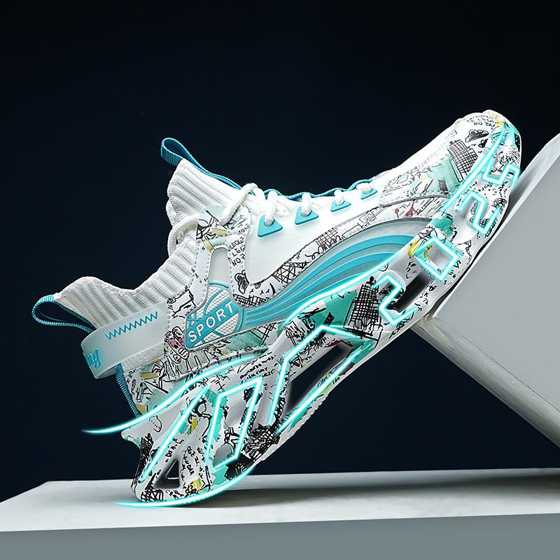Summer fly-woven blade fashion sneakers large size fashion versatile running shoes men s shoes 36