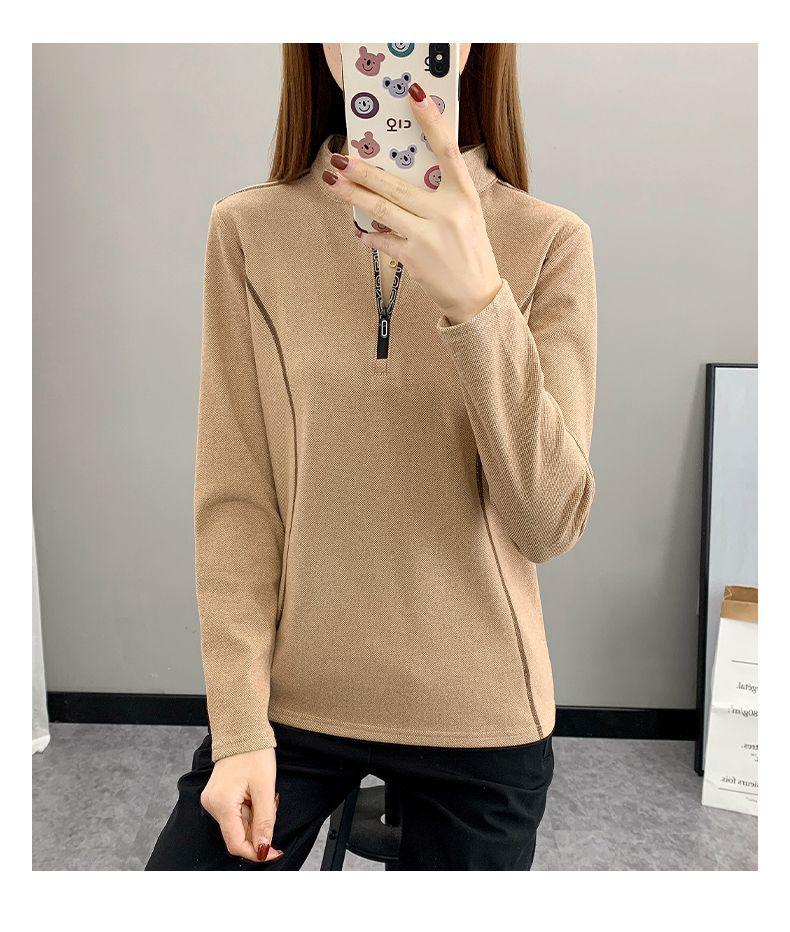 Dámská elastická fleecová mikina plus size se stojáčkem na podzim/zimu - Rychleschnoucí, prodyšná, silná a hřejivá.