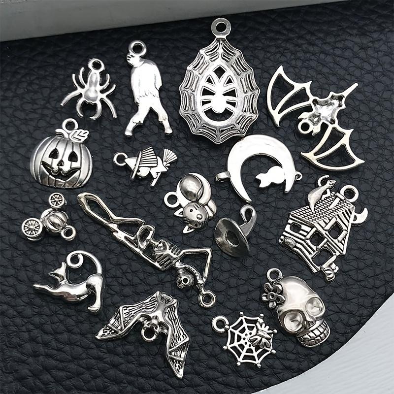 45pcs Pumpkin Bat Accessory Magic Hat Pendants, Alloy Pendants, Necklace Bracelet Jewelry DIY Pendants, The Best Choice for Birthday and Holiday Gifts