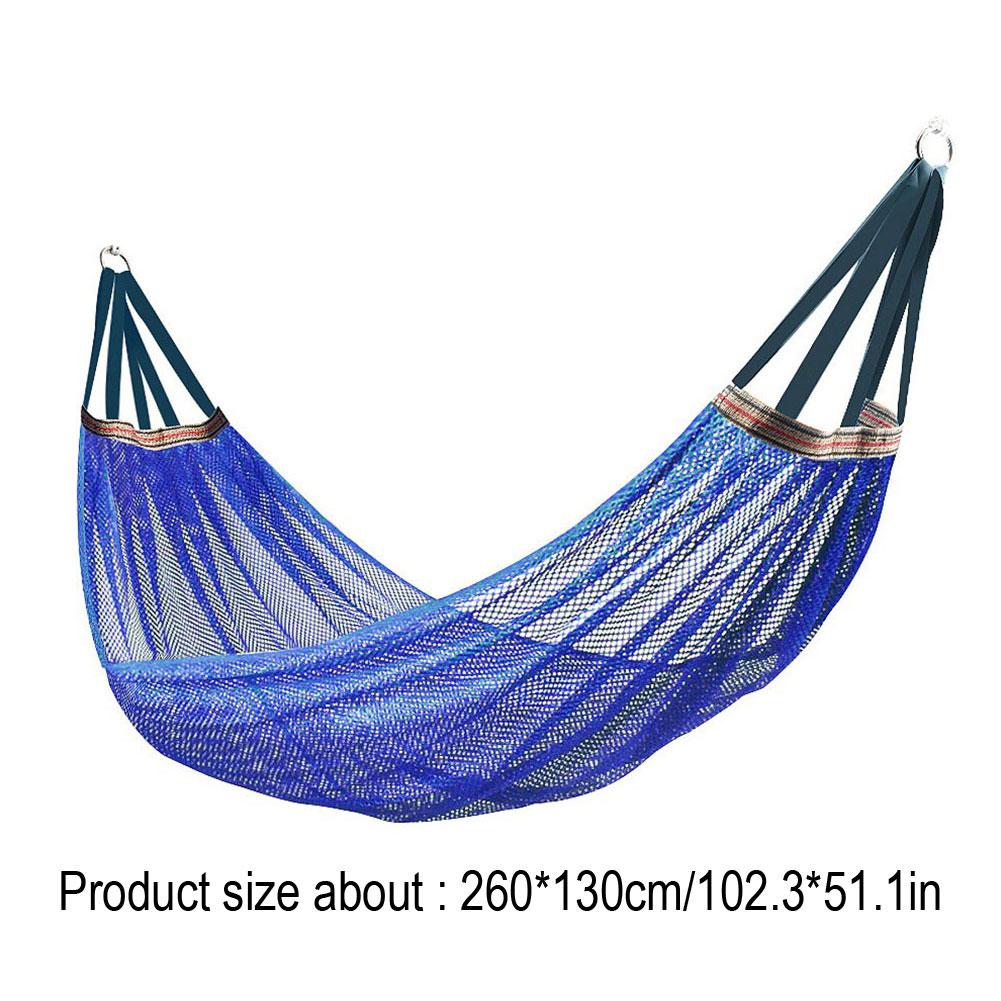 Hickened Rope Hammock Garden Outdoor Mesh Hammock Portable Simple Hammock Hanging Bed Double Outdoor Hammock with Bag