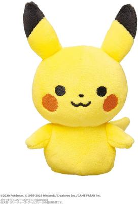 Toy Royal Monpoke My Milk Pikachu (FabricFluffy Plush Toy) Pokemon Baby Rattle Stands Alone (Hand Washable)