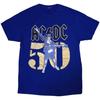 AC/DC Gold Fifty Official Tee T-Shirt Mens Unisex