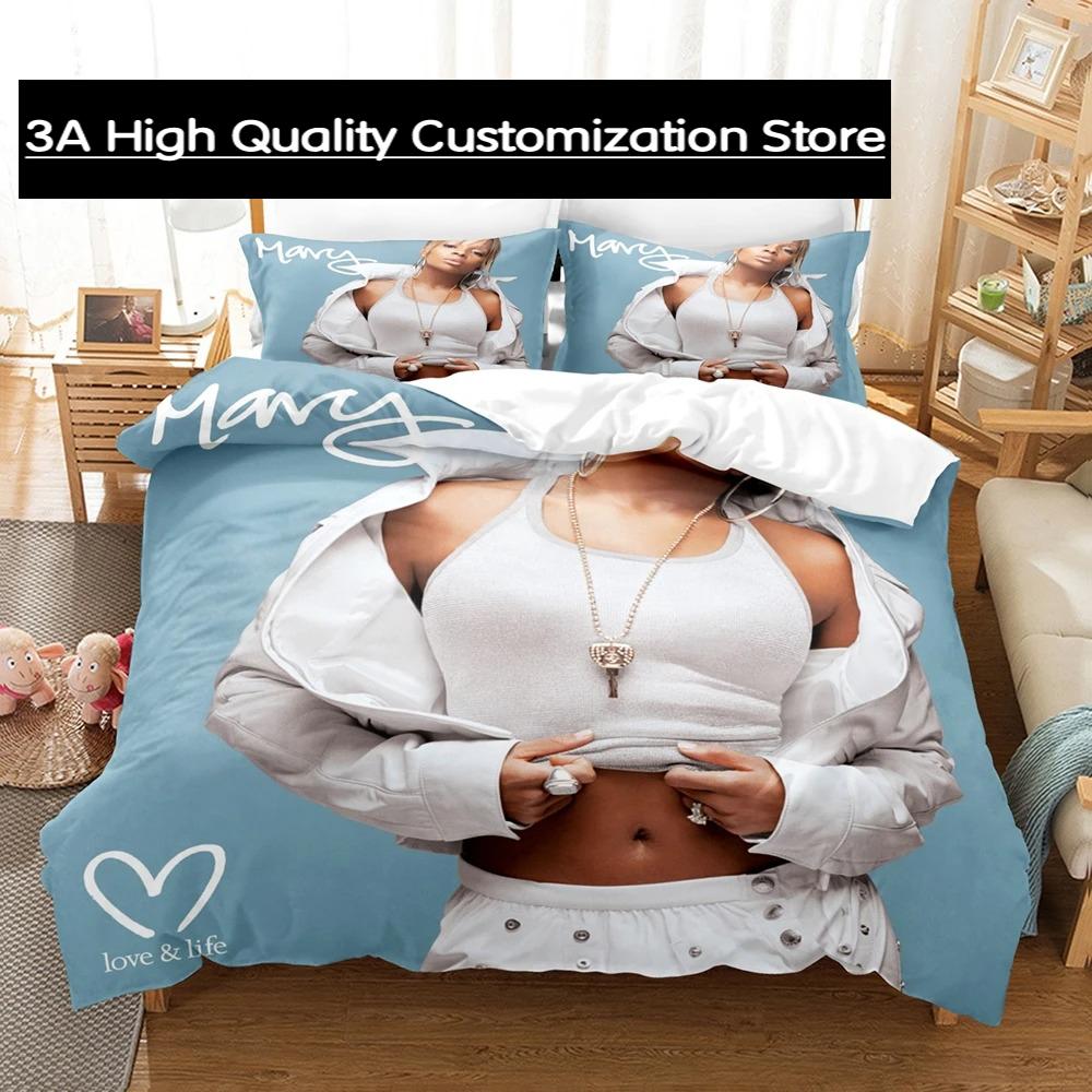 New Mary J. Blige Bedding Set Single Twin Full Queen King Size Bed Set Adult Boy Bedroom Duvetcover Sets Anime Parure De Lit Bed