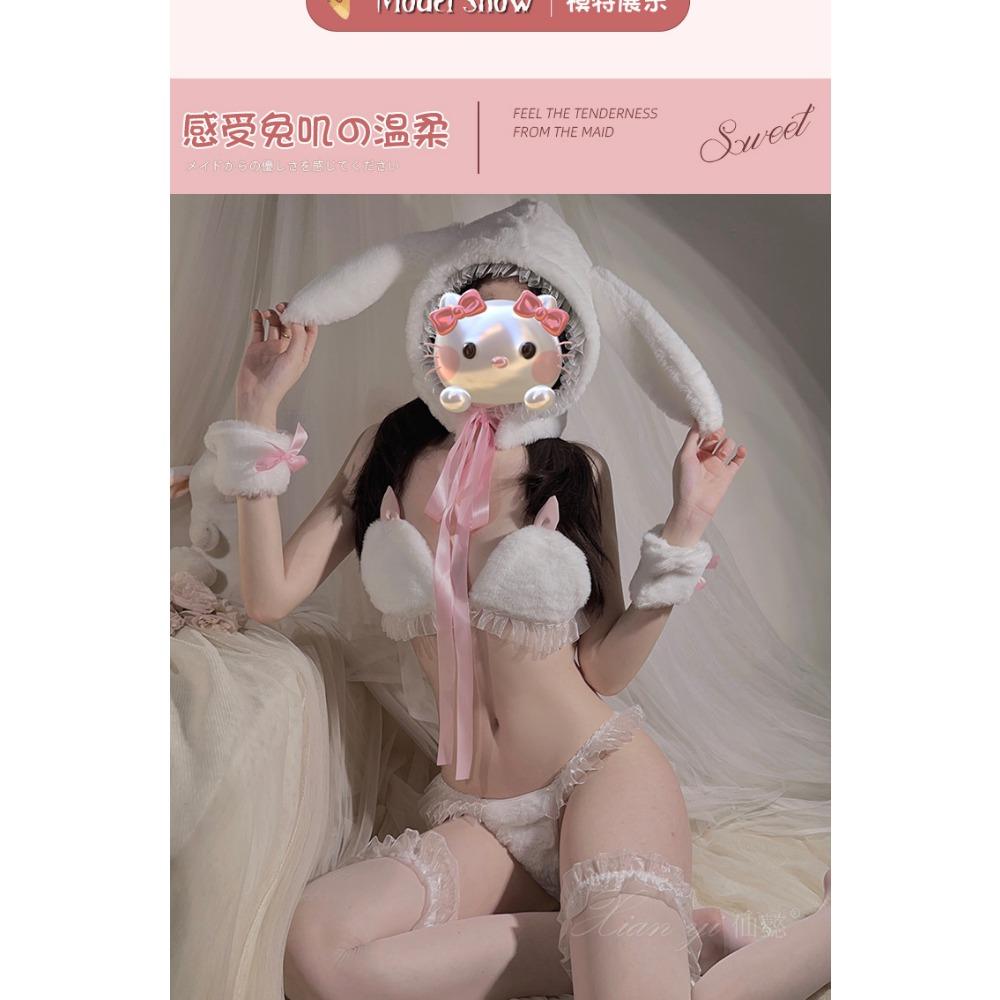 Xianyi Erotic Underwear Three-point Temptation Cute Pure Desire Bunny Suit Sexy Bed Robe Qqny579