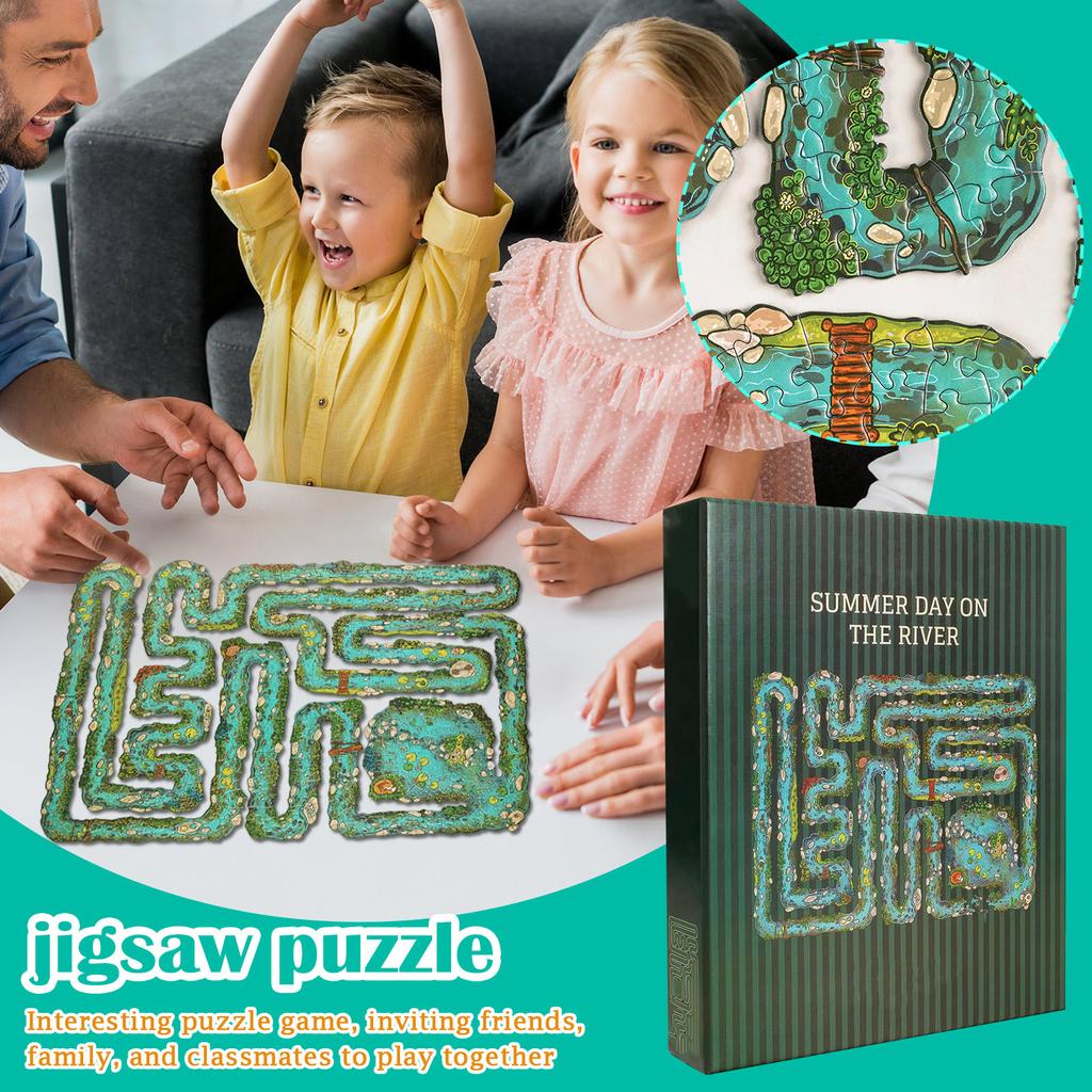 Edge Puzzles, Unique River - Themed Puzzles, Fun, Challenging Family Time Games