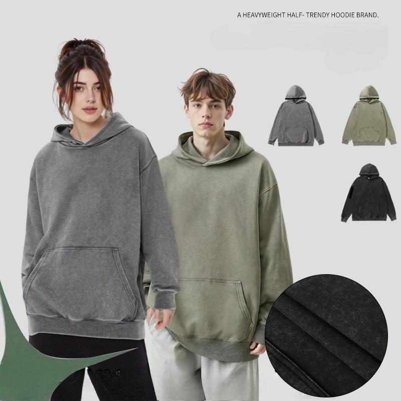 Oversized Hoodies for Men Cotton Hooded Sweatshirt Pullover Tops Casual Vintage Hooded Sweatshirt Men's Fall Long Sleeve Hooded Shirts With Pocket