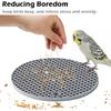 2Pcs Bird Foraging Toys Puzzle, Bird Slow Feeder Mats, Interactive Parrot Foraging Toys To Increase Feeding Time, Bird Enrichment Toys for Parakeet,