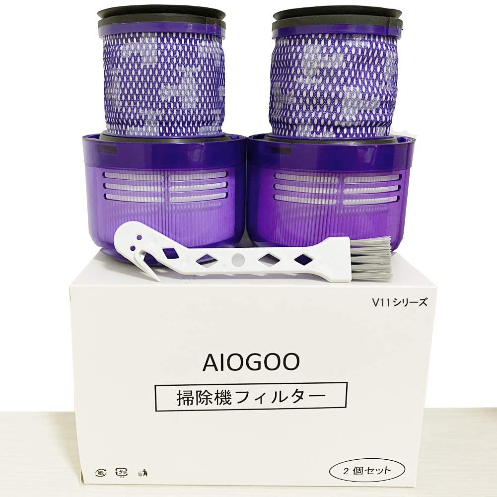 AIOGOO Waschbare Staubsaugerfilter für V11 Set mit 2 Stück Serie,