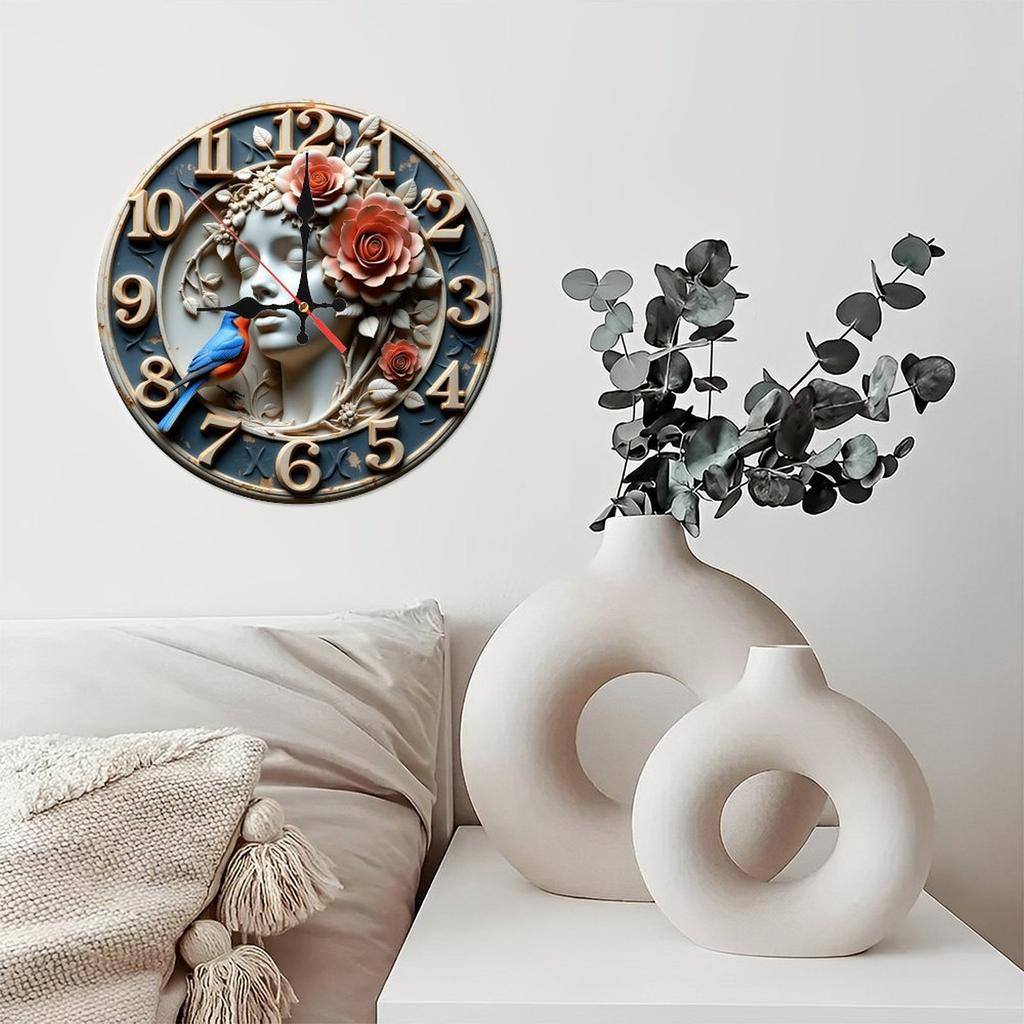 25x25cm Wood Wall Clock for a New Home with Move-In Date