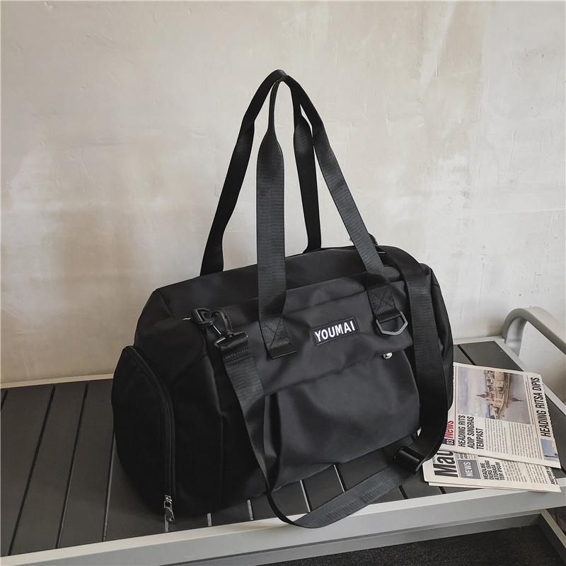 Travel Bag  New Nylon Neutral Style Fitness Bag Dry Wet Separation Handbag Sports Luggage Bag Large Capacity Without Pendant