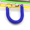 Colorful Retractable Plastic Spring Rope Keychain - Portable Anti-Lost Keyring