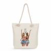 Sisters Print Thick Rope Single-shoulder Beach Bag 7275 CLE