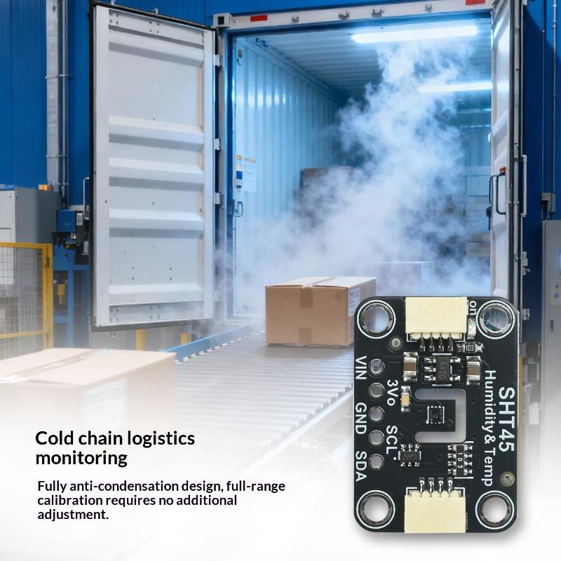 SHT45 Temperatur- und Feuchtigkeitssensor-Modul mit schneller Reaktion und STEMMAQT-Anschluss für Smart Home Luftqualitätsmonitor