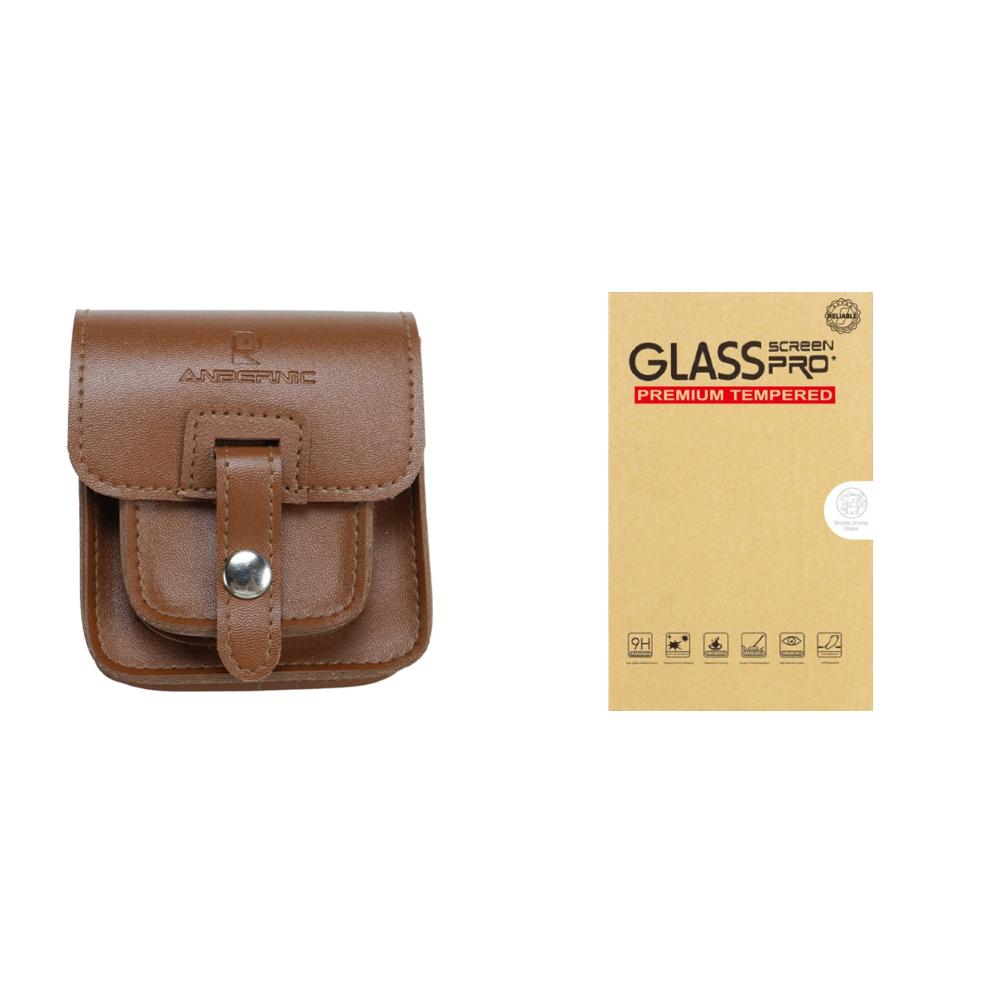 For Anbernic RG34XXSP Game Console Carrying Case Waterproof Leather Console Protective Bag Anti-Scratch Outdoor Flap Storage Bag