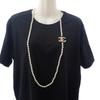 CHANEL  Necklace gold metal/leather Women