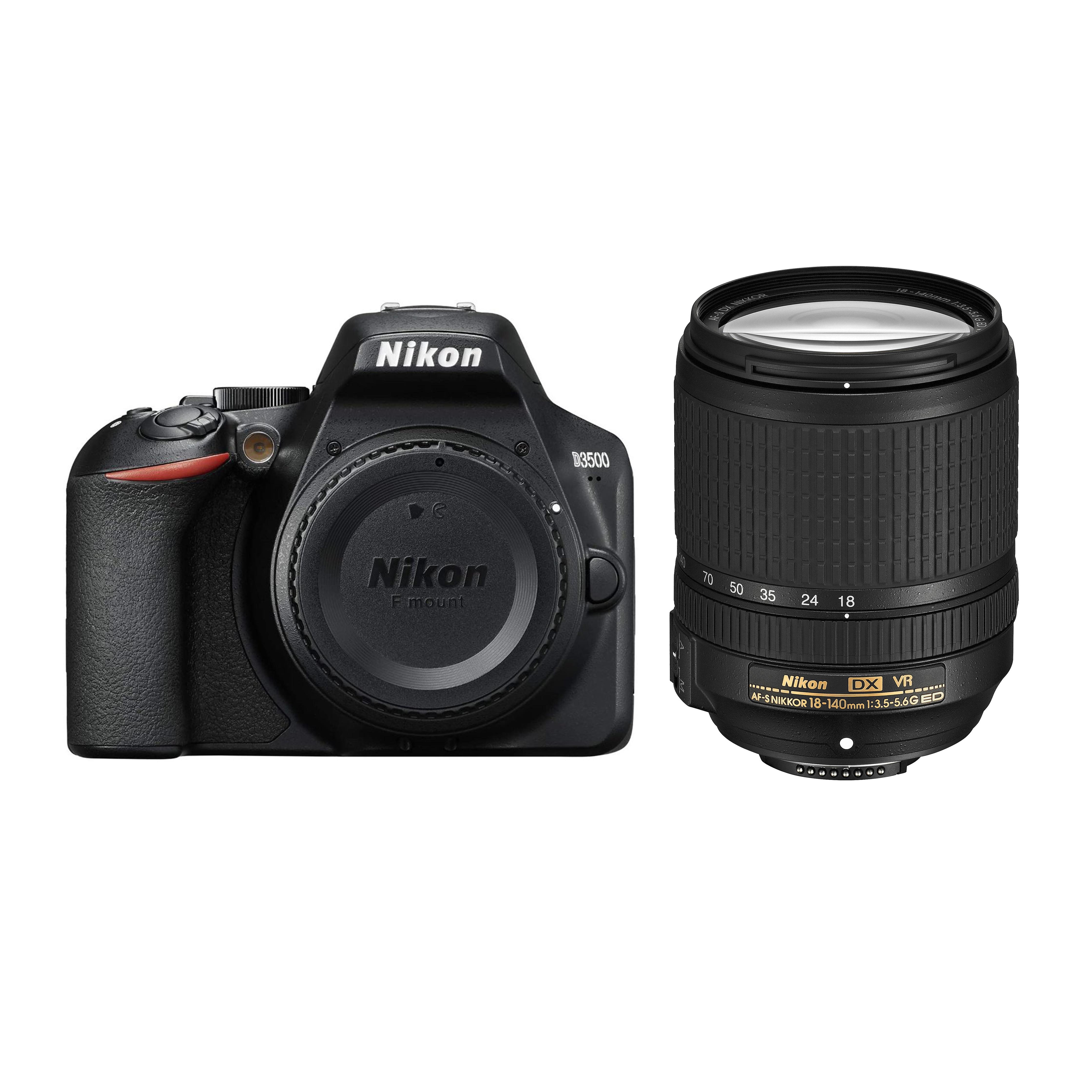 Nikon D3500 DSLR-camera + AF-S DX 18-140mm f/3.5-5.6G ED VR-lens zwart