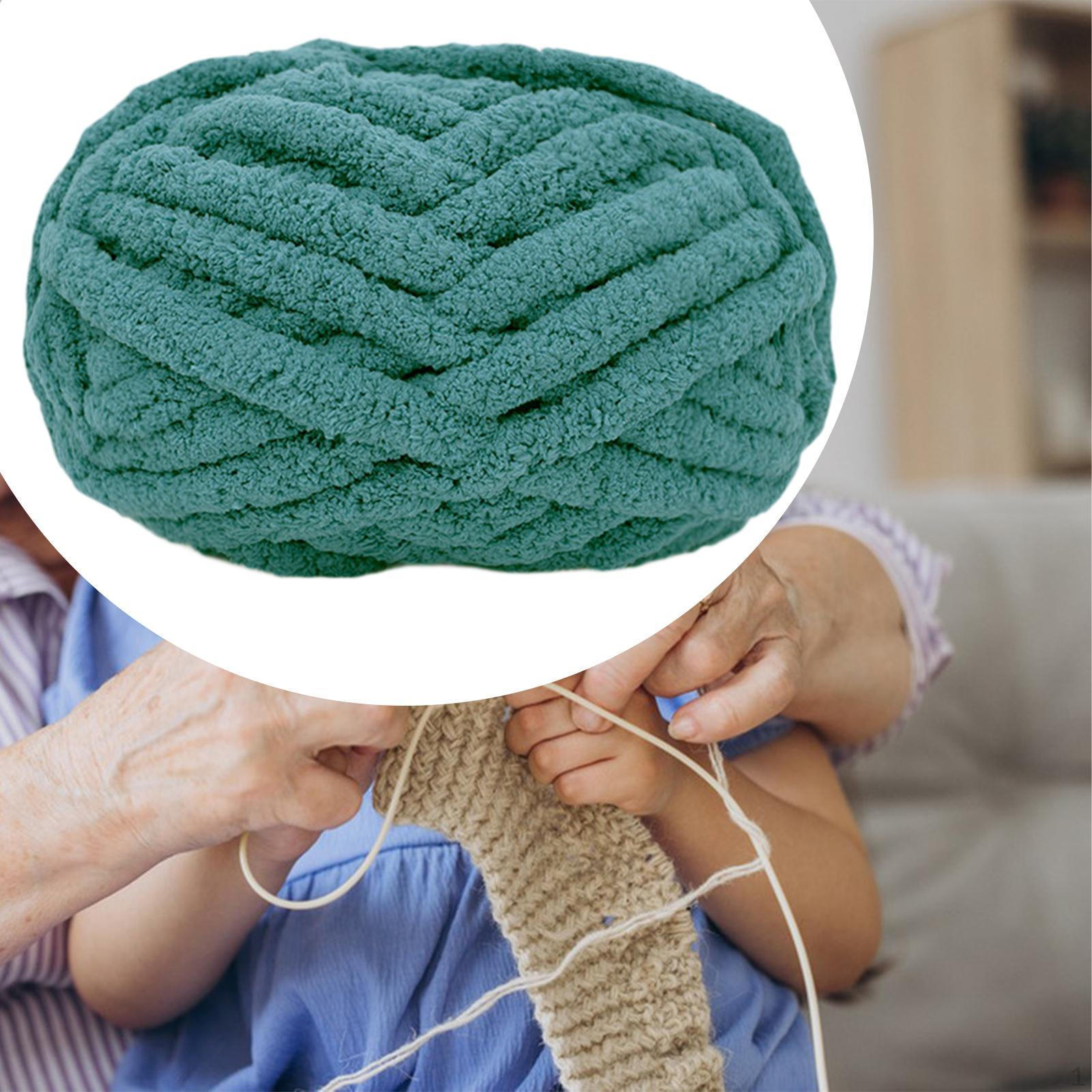 

Масивна вовняна пряжа Jumbo ручної в’язки, в’язана гачком, об’ємна вага для рукодільних капелюхів Dark Cyan