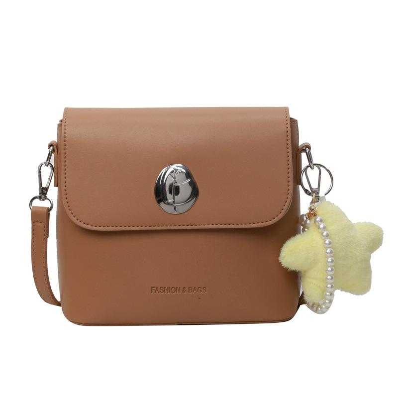 

Fashion Shoulder Mobile Phone Bag Women s Solid Color New Versatile Messenger Small Square Bag коричневый