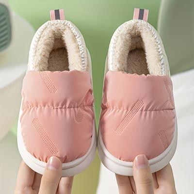 Gemütliche, mit Fleece gefütterte Schneestiefel für Jugendliche, warme Schuhe für Jungen und Mädchen, Winterschuhe