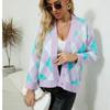 Cardigan tricoté imprimé géométrique décontracté, automne/hiver, pull contrasté, manteau polyvalent à manches longues, col en v, veste pull 30099