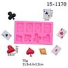 Poker Silicone Sugarcraft Mold Resin Tools Cupcake Baking Mould Fondant Cake Decorating Tools