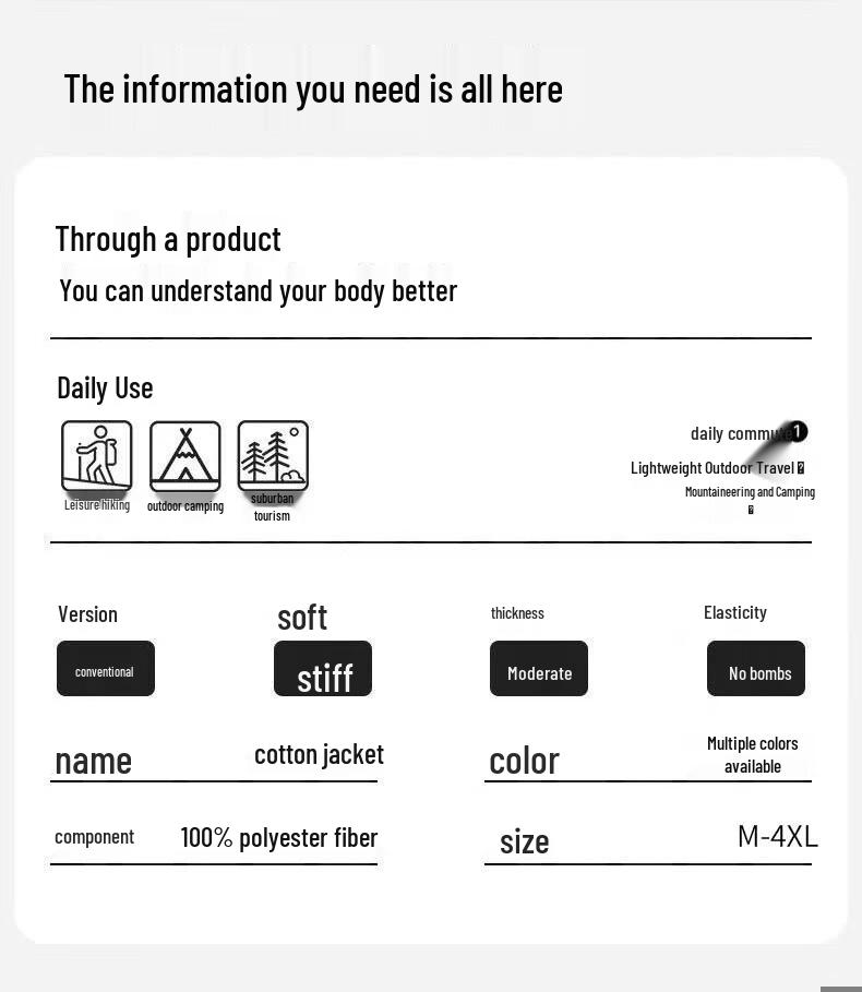 JEEP SPIRIT Men's Hooded Winter Cotton Jacket