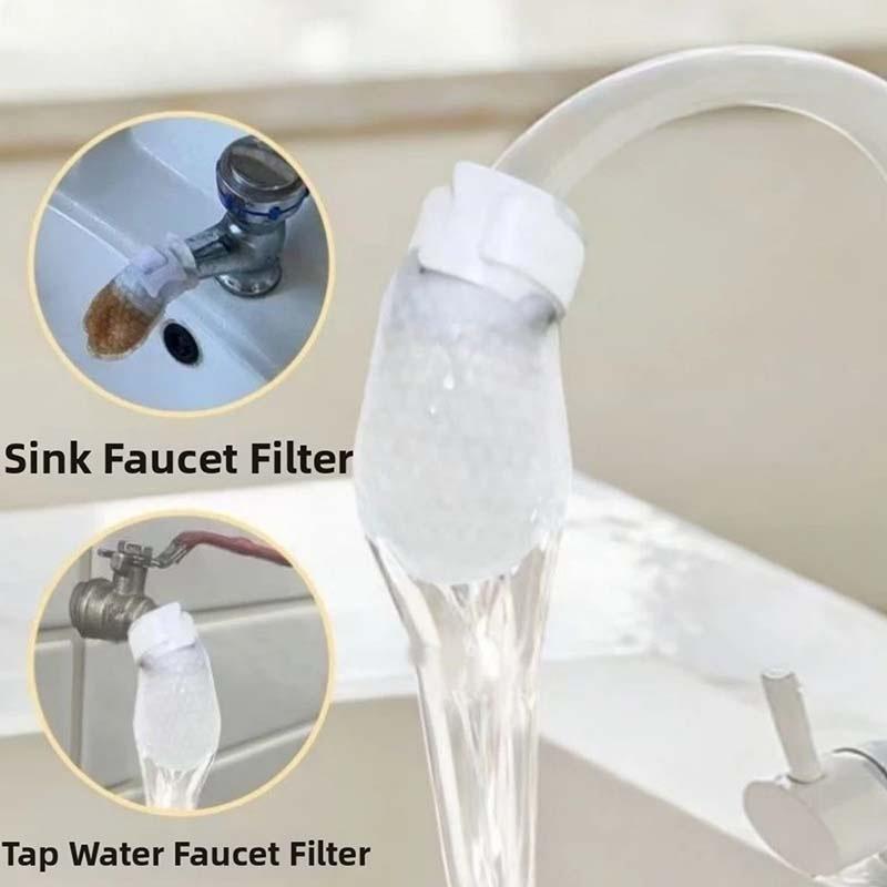 Portable Faucet Filter Cotton Water Purifier Thickened Splash-proof Disposable for Travel Hotel Stay Water Use