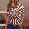 T-shirt da donna T-shirt con stampa Bottoni manica corta Quotidiano fine settimana Moda Basic scollo a V Top regolare