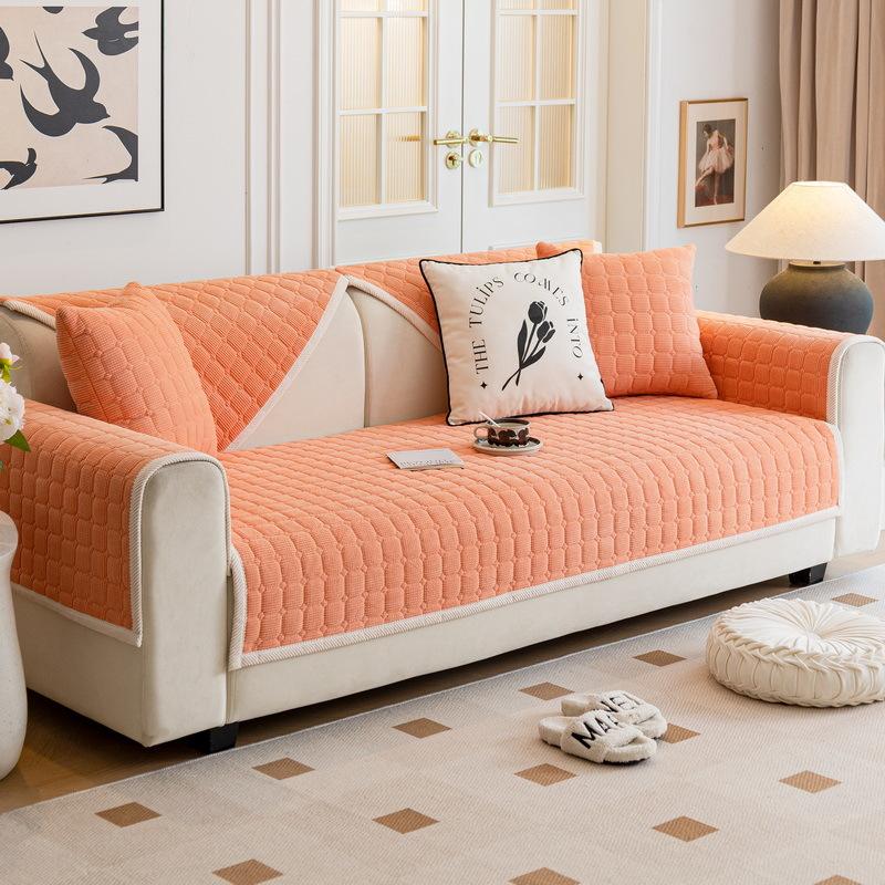 Corduroy sofa cushion autumn and winter  new four-season universal non-slip seat cushion winter cover cloth towel simple cover