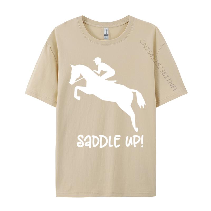 Equestrian Jumping Horse Design Music Education Coffee Music Teacher Plain Combed Cotton Tees Birthday Tee-Shirt Hot Sale