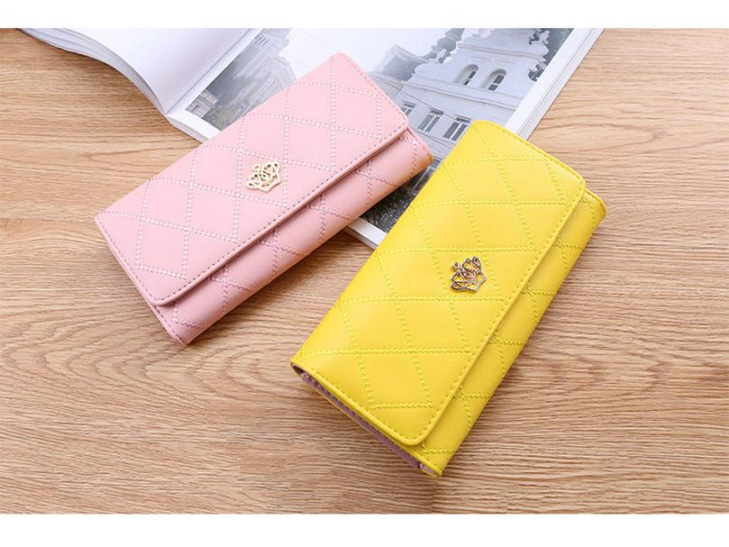 Diamond Pattern PU Leather Women's Wallet - Short Style for Ladies & Students - Aristocratic Design 2024 New