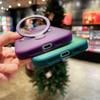 Skin-Feel Magnetic Phone Case for iPhone 16 Pro with Lens Film & Bracket Protection