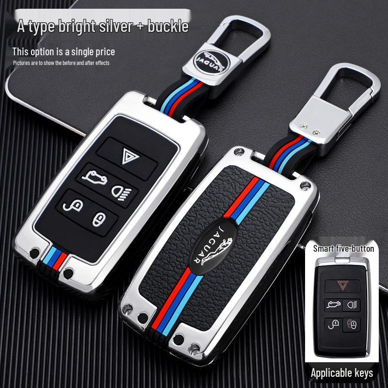 Jaguar Key Case for XFL, New E-Pace, XF, F-Type, XE, XJL, XEL – Metal Shell & Buckle.