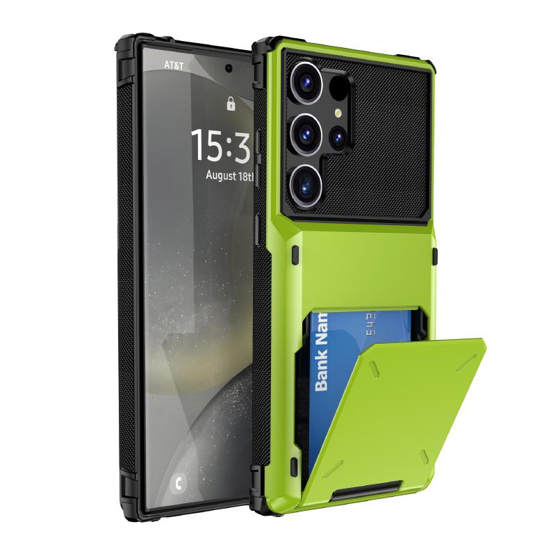 180°Flip Wallet Card Slot Hard PC+Soft TPU Phone Case For Samsung S25 Ultra Edge S23 S20 S21 S22 S24 Ultra Plus FE Bumper Cover