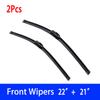 For Honda Pilot MK2  2009-2015 Car Windshield Wiper U-type Soft Rubber Frameless Bracketless Car Wipers 22"+21"