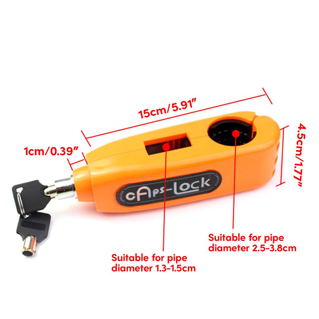 Motorcycles Handlebar Lock Grip Heavy Duty Anti-Theft Locking Device for Handlebar & Throttle Universal for Scooter ATV
