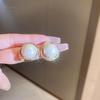 "Retro Silver Needle Irregular Pearl French Earrings - Niche Design and Fashionable"