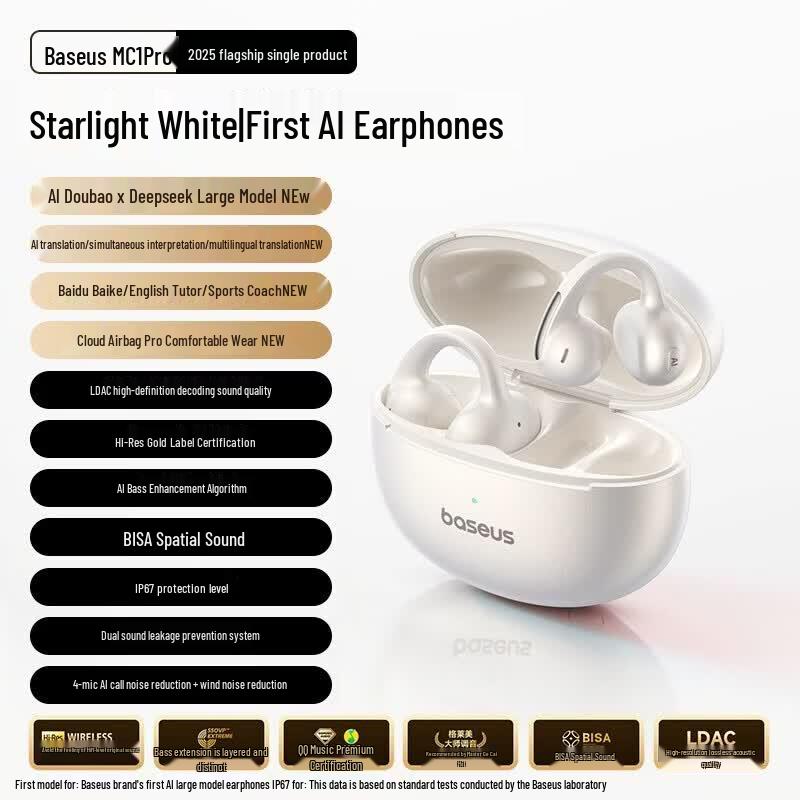 Baseus Bowie MC1 Pro AI Translation Open-Ear True Wireless Earphones