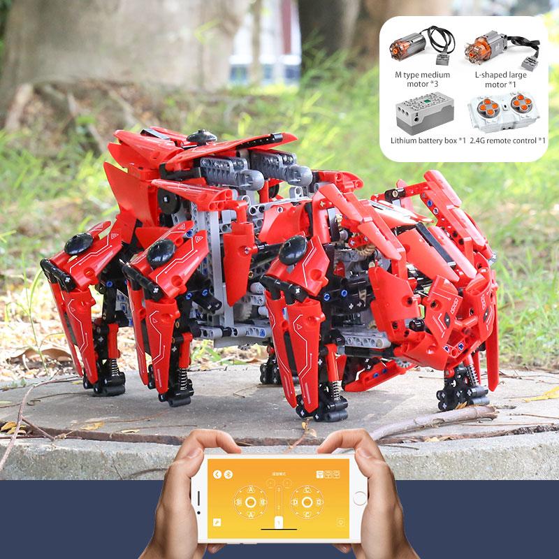 MOULD KING 20005 Technické stavební bloky APP Dálkové ovládání Robot Motorizovaný Walking Tank Model Cihly Dětské Hračky Vánoční dárek