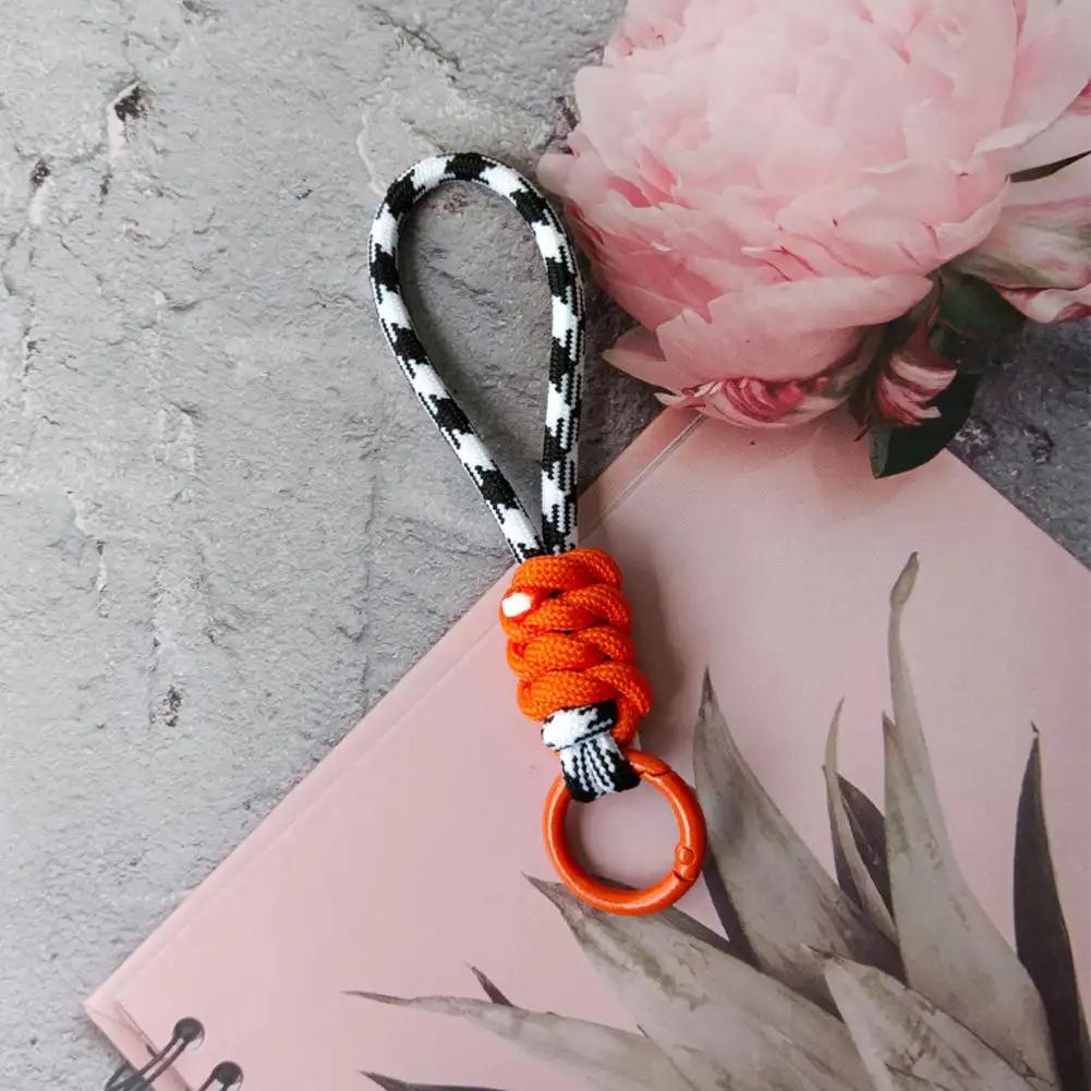 Creative Braided Lanyard Keychain For Phone Case Women Anti Lost Knot Rope Strap Car Key Chains Diy Accessories Fashion Keyring