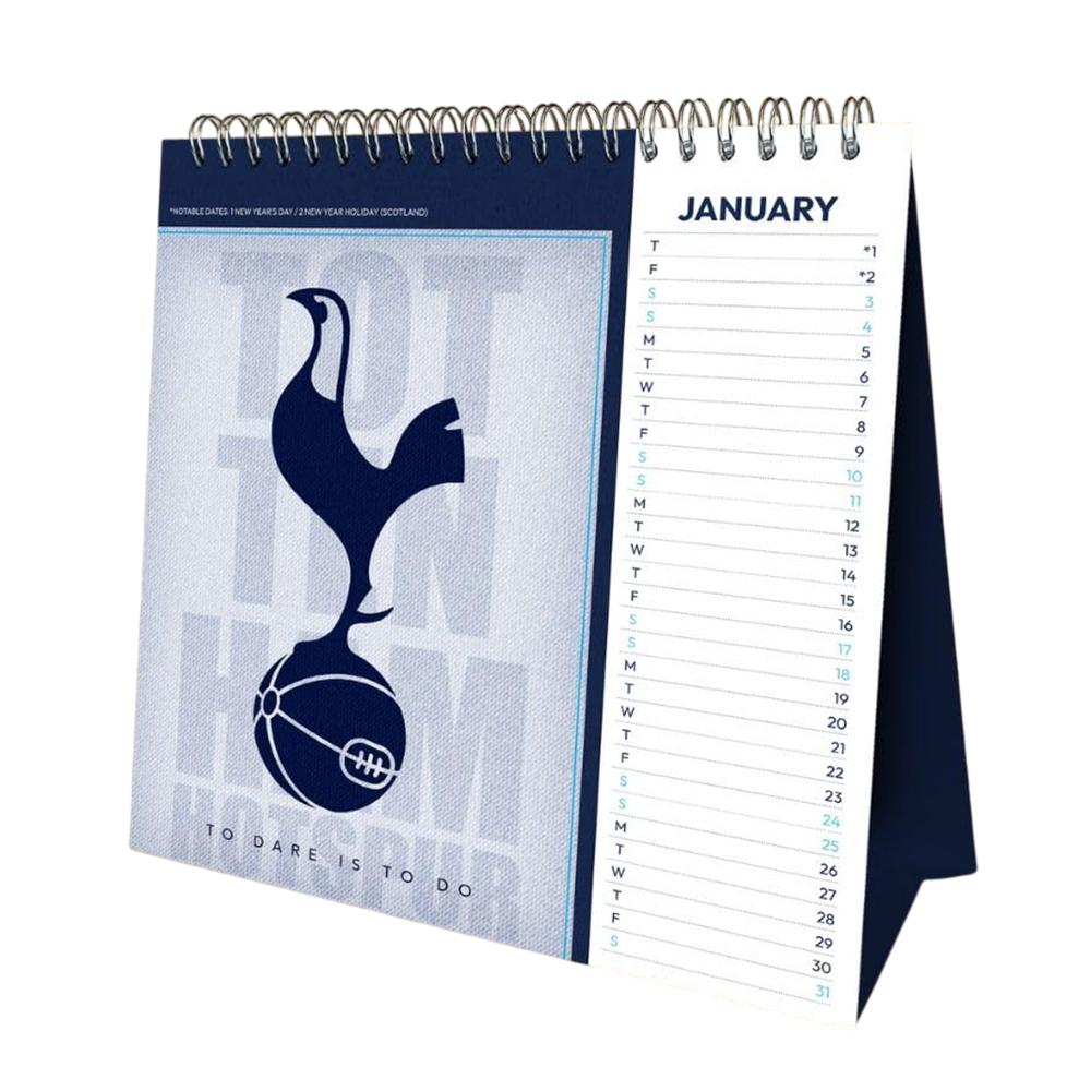Tottenham Hotspur FC 2026 Crest Desktop Calendar