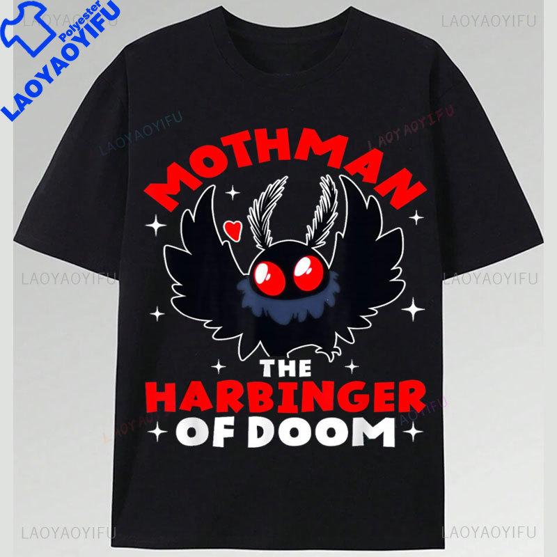 MothUnisex The Harbinger of Doom Cryptid Cryptozoology TShirt Funny Casual Harajuku Stay Weird Personality Unisexs Clothes S