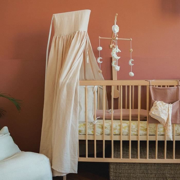 Ciel de lit - DOMIVA - Honey Moon - Gaze de coton - Protection douce contre la lumière