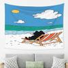2D Flat Doodle Pattern Tapestry, High-quality Printing, Perfect Creativity, Fun Design, Suitable for Bedrooms, Living Rooms, and Dormitories, Aestheti